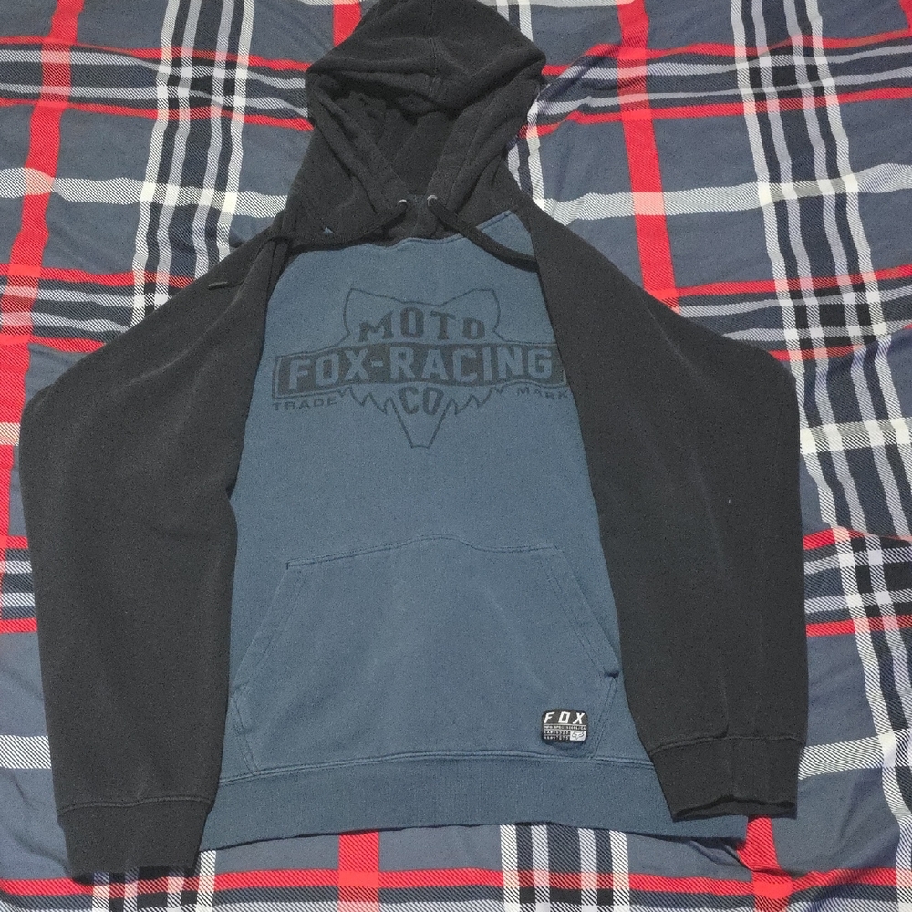 Fox Black and Blue Pullover Sweatshirt